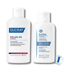 Ducray, Kelual DS intensive tretma šampon proti prhljaju, 100 ml + Elution šampon, 100 ml