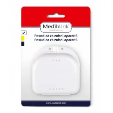 Mediblink, posodica za zobni aparat S, bela M040
