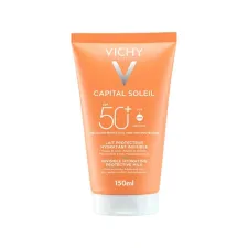 Vichy, Capital Soleil nevidno vlažilno mleko za obraz in telo ZF50+, 150 ml