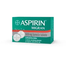 Aspirin migran 500 mg &scaron;umeče tablete, 12 tablet