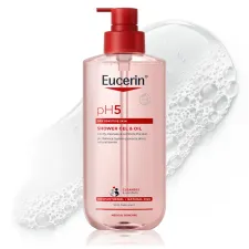 Eucerin, pH5 oljni gel za prhanje, plastenka s pumpico, 400 ml