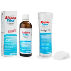 Blepha Cura, liposomska raztopina za nego očesnih vek, 70 ml + 70 blazinic