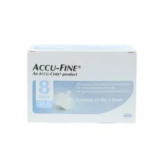 Accu-Fine, igla za inzulinske peresnike, 8 mm, 100 igel