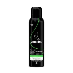 Akileine, sprej za obutev in stopala 3v1, 150 ml