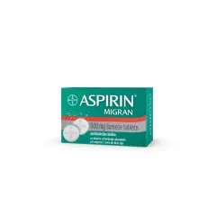Aspirin migran 500 mg šumeče tablete, 12 tablet