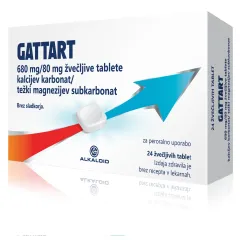 Gattart 680 mg/80 mg žvečljive tablete, 24 tablet