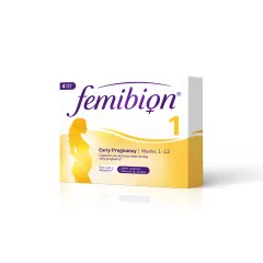 Femibion 1, tablete za podporo v nosečnosti do 12. tedna, 28 tablet