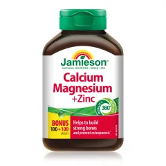 Jamieson, Kalcij, Magnezij in Cink tablete, 200 tablet