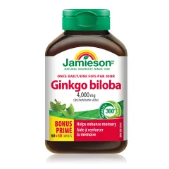 Jamieson, Ginko Biloba kapsule za boljši spomin, 90 kapsul