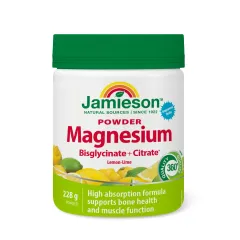 Jamieson, magnezij prašek za napitek okus limona limeta, 228g