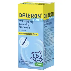Daleron za otroke 120 mg/5 ml peroralna suspenzija, 100 ml