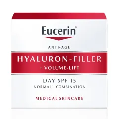 Eucerin, hyaluron filler + volume lift dnevna krema za normalno do mešano kožo ZF15, 50ml