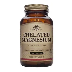 Solgar, Kelirani magnezij tablete, 100 tablete