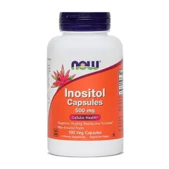 NOW, inozitol 500mg vegetarijanske kapsule, 100 kapsul