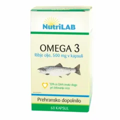 Nutrilab, omega 3 kapsule 500mg, 60 kapsul