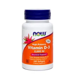Now, vitamin D3 2000IE mehke kapsule, 240 mehkih kapsul
