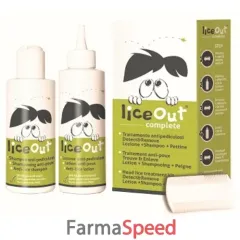 Lice out, komplet za odstranjevanje naglavnih uši, losjon 125ml + šampon 125ml + glavnik
