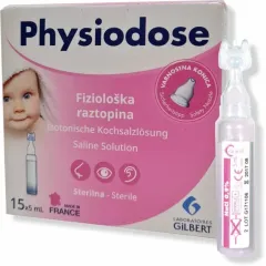 Physiodose, sterilna fiziološka raztopina, 5 ml, 15 plastenk