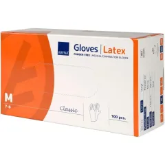 Abena, rokavice classic latex brez pudra, velikost M, 100 rokavic