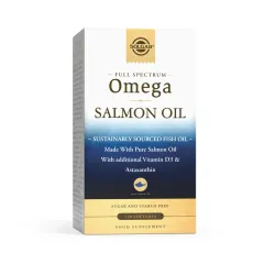 Solgar, Full spectrum omega salmon oil, 120 kapsul