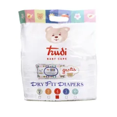 Trudi, Baby, Care paket plenic Dry Fit Maxi 7 – 18 kg, 54 plenic + Darilo Trudi čistilni robčki