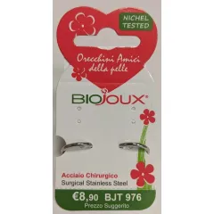 Biojoux, uhani obroček gladek sklenjen, BJT976