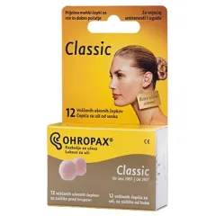 Ohropax, voščeni čepki za ušesa, 12 čepkov