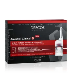 Vichy, Dercos Aminexil Clinical 5 Ampule proti izpadanju las za moške, 6 ml, 21 ampul