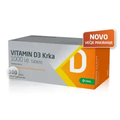 Vitamin D3 Krka 1000 i.e. tablete, 100 tablet
