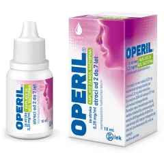 Operil za otroke 0,25 mg/ml kapljice za nos, raztopina, 10 ml