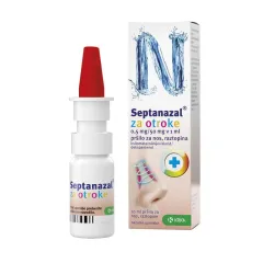 Septanazal za otroke 0,5 mg/50 mg v 1 ml pršilo za nos, raztopina, 10 ml
