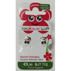 Biojoux, uhani kinds panda baby zlat, BJT712