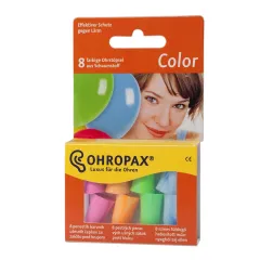 Ohropax Colorplux, barvni ušesni čepki iz umetne pene, 8 čepkov