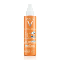 Vichy, Capital Soleil, otroški fluid na vodni osnovi v pršilu za zaščito kožnih celic ZF50+, 200 ml