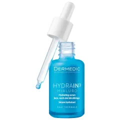 Dermedic, Hydrain3 hialuro vlažilni serum za obraz, vrat in dekolte, 30 ml
