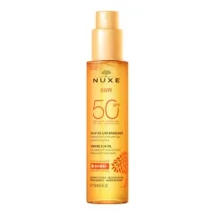 Nuxe, Sun olje za zaščito pred soncem za čudovit ten za obraz in telo ZF50 pršilo, 150 ml