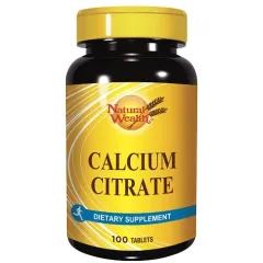 Natural Wealth, Kalcijev citrat, 100 tablet