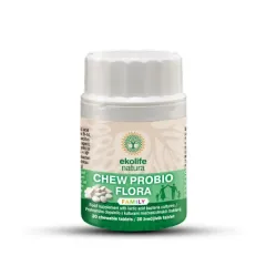 Ekolife Natura, Chew Probio Flora Family, 30 žvečljivih tablet
