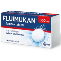 Fluimukan 600 mg šumeče tablete, 10 tablet