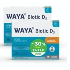 Waya, Biotic D3 kapsule, dvojno pakiranje 