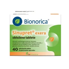 Sinupret exera obložene tablete, 40 tablet