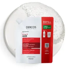 Vichy, Dercos Energy+ šampon proti izpadanju las, refill 400 ml