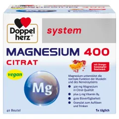 Doppelherz, System Magnezij 400 citrat, zrnca, 40 vrečic