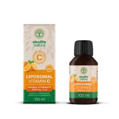 Ekolife Natura, Liposomski vitamin C 1000 mg, tekočina steklenička z merilnim pokrovčkom 100 ml