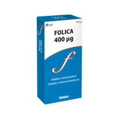 Folica, folna kislina 400mcg tablete, 30 tablet