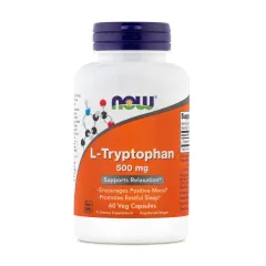 NOW, L - Triptofan 500 mg, 60 kapsul
