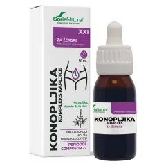 Soria Natural, Konopljika XXI kompleks kapljice brez alkohola, 50 ml