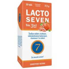 Lactoseven, Trio 3in1 žvečljive tablete, 50 tablet