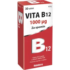 Vitabalans, Vita B12 1 mg žvečljive tablete z okusom zelene mete, 30 tablet