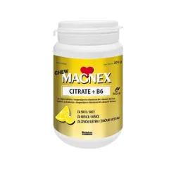Magnex, Chew Citrate + B6 žvečljive tablete z okusom limone, 100 tablet